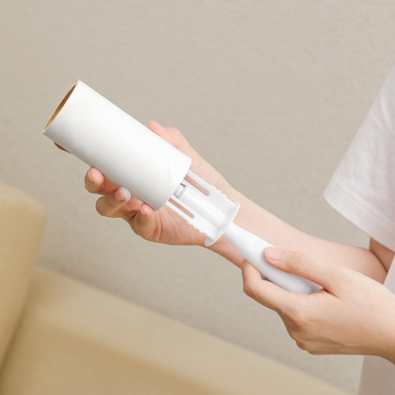 MINGRACE Lint Roller for Pet Hair Extra Sticky Lint Removal Roller with 3 Refills, Reusable Handle with 4 Sticky Rolls Total 240 Sheets (White Stick) - Image 5